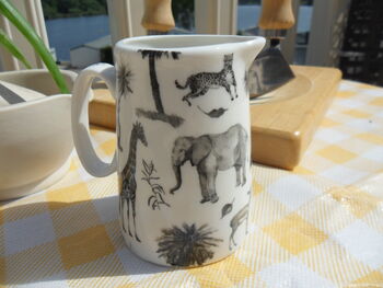Cream Jug In Black Safari Design, 6 of 8