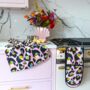 Pink Leopard Print Oven Gloves, thumbnail 4 of 4