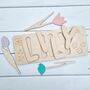 Personalised Name Puzzle With Floral Detail, thumbnail 4 of 8