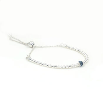 Silver London Blue Topaz December Birthstone Bracelet, 7 of 10