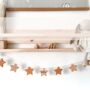 Twinkle Wooden Stars Personalised Garland, thumbnail 1 of 5