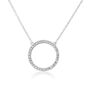 Chora Sterling Silver And Cubic Zirconia Necklace, thumbnail 3 of 4