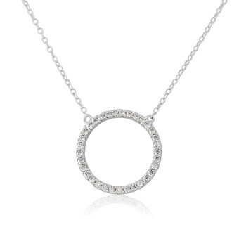 Chora Sterling Silver And Cubic Zirconia Necklace, 3 of 4