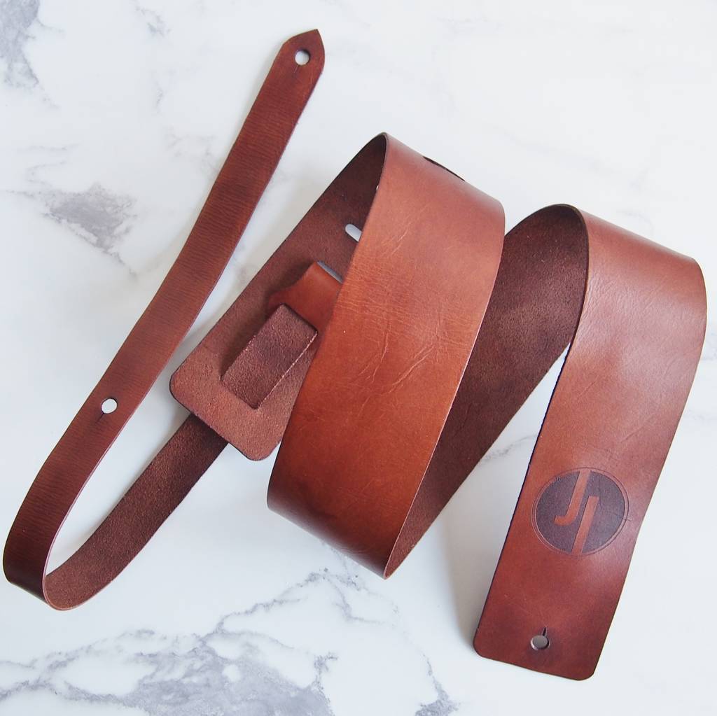 Personalised Leather Guitar Strap By Hôrd