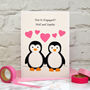 'Penguins' Personalised Engagement Card, thumbnail 1 of 3