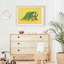 Personalised Dinosaur Name Print Featuring Triceratops, thumbnail 7 of 10