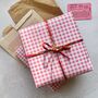 Pink Gingham Paper Fibre Wrapping/Patterned Paper Sheet, thumbnail 2 of 12