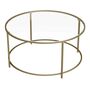 Round Glass Coffee Table With Gold Steel Frame, thumbnail 7 of 7