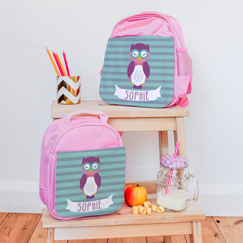 Children's Personalised 'Wise Owlet' Fabric Pencil Case, 3 of 7