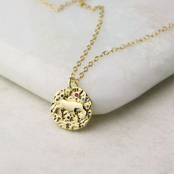 Zodiac Constellation Sign Coin Necklace, 4 of 10