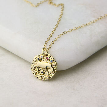 Zodiac Constellation Sign Coin Necklace, 4 of 8