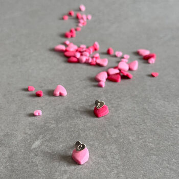 Personalised Initials Sterling Silver Heart Earrings, 3 of 12