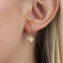 Gold Plated Or Sterling Silver Fan Charm Hoop Earrings, thumbnail 1 of 6