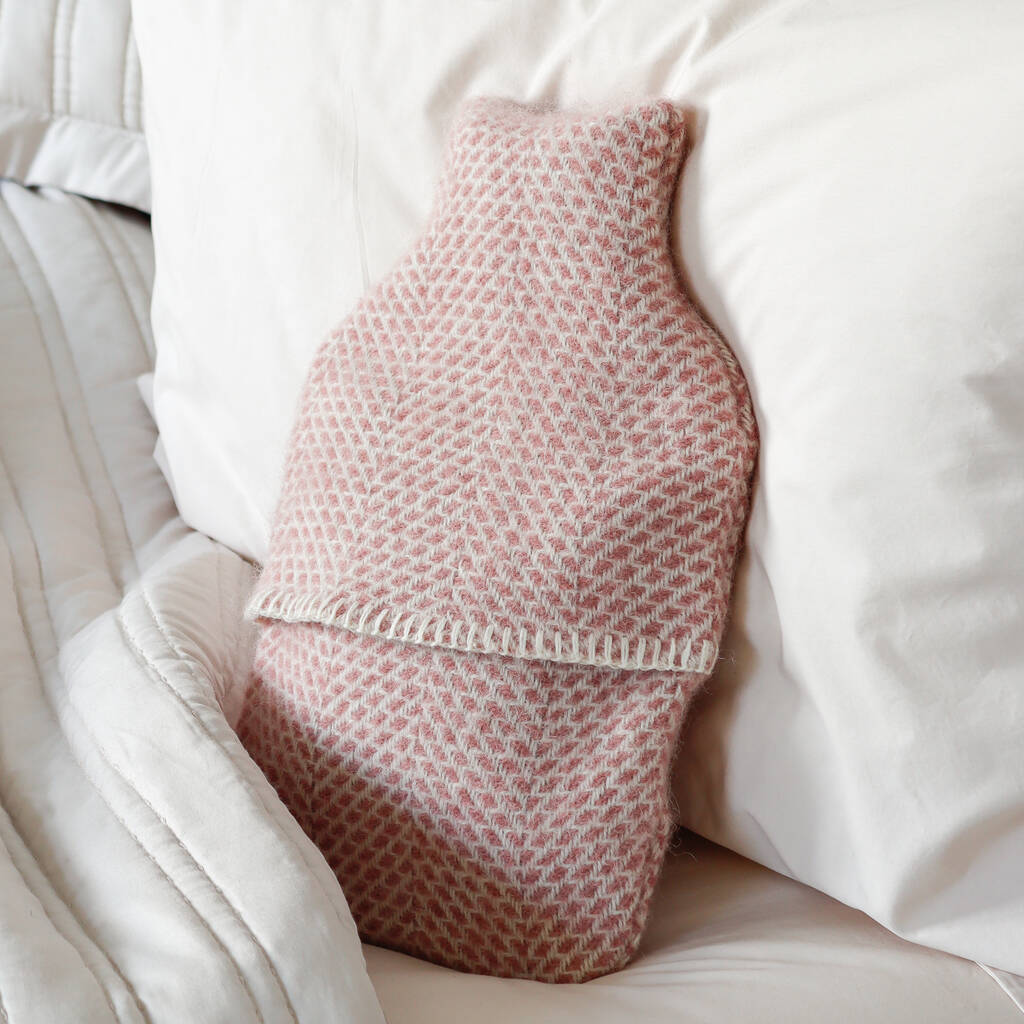 Blush Pink Wool Hot Water Bottle By Marquis And Dawe 7702