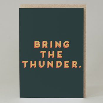 'Bring The Thunder' Good Luck Card, 2 of 3