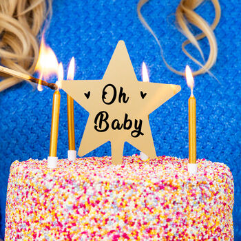 'Oh Baby' Baby Shower Cake Topper, 2 of 6