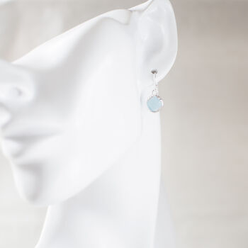 Sky Blue Glass Earrings, 7 of 9