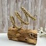 Teak Driftwood Metal Rope Wine Bottle Holder Freestanding – Single Bottle Tilt, thumbnail 4 of 9