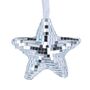 Silver Disco Star Tree Decoration, thumbnail 2 of 3