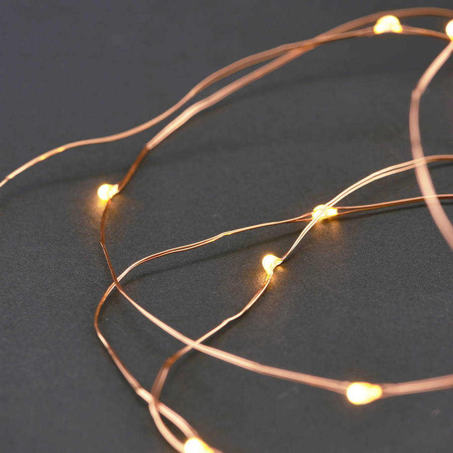 copper or brass string lights by idyll home