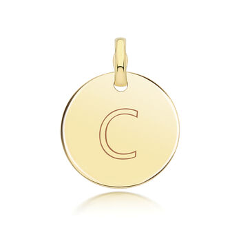 Round Plain Initial Pendant, 3 of 12