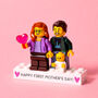 Personalised First Mother’s Day Lego® Brick Minifig Gift: Cute New Parents Keepsake With Baby, thumbnail 1 of 11