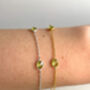 Minimalist Peridot Chain Bracelet, thumbnail 2 of 4