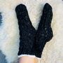 Personalised Chunky Knit With Gold Slipper Socks, thumbnail 2 of 4