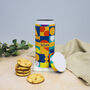 Personalised Retro Geometric Cylindrical Biscuit Tin, thumbnail 2 of 7