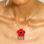 Remembrance Poppy Brooch And Pendant, thumbnail 3 of 4