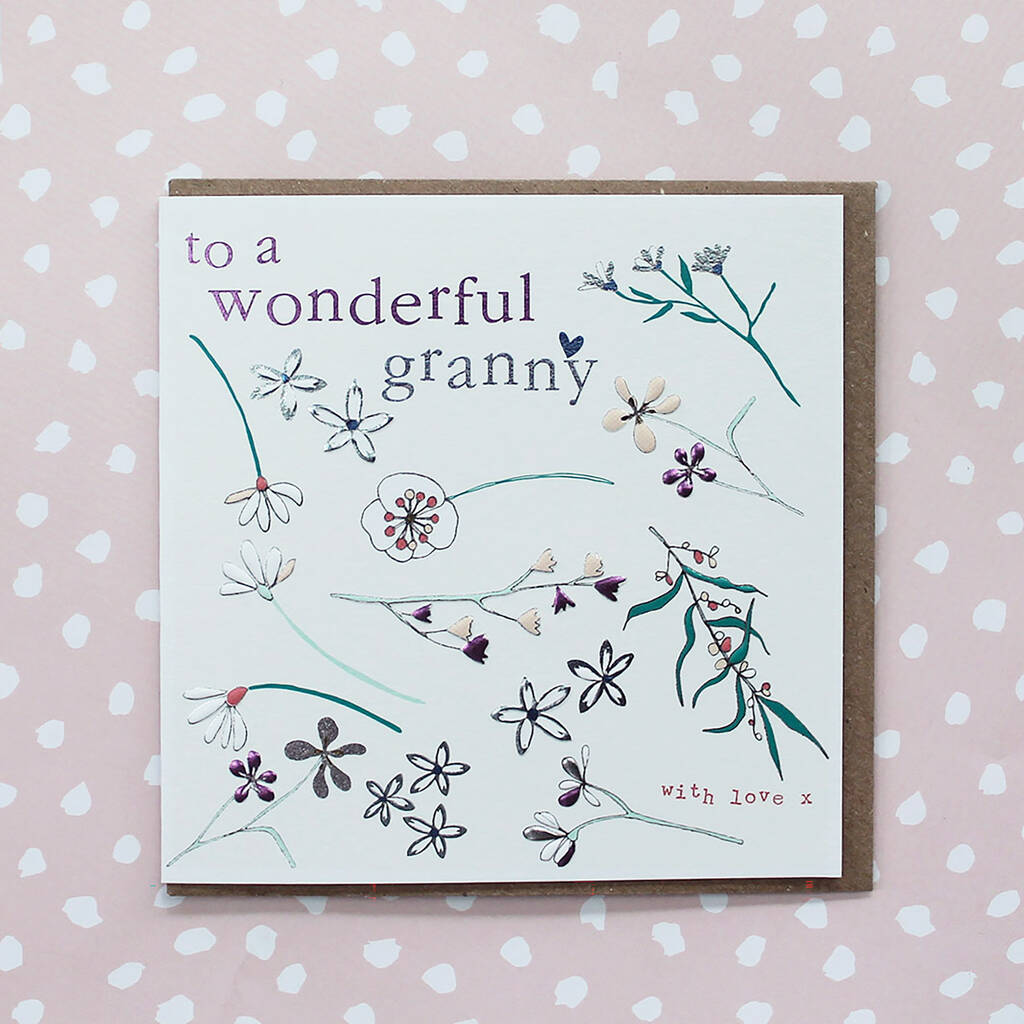 Wonderful Granny Birthday Card By Molly Mae 