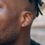 Micro 925 Moisante Diamond Stud Earring For Men, thumbnail 3 of 7