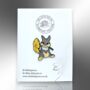 Grey Cartoon Bunny Rabbit Holding A Flower Enamel Pin Badge, Easter Accessory, Animal Gifts For Kids, thumbnail 4 of 8