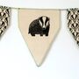 Badger Bunting. Handmade Hanging Garland, thumbnail 3 of 4