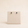 3mm Sterling Silver Onyx Black Crystal Stud Earrings, thumbnail 1 of 4