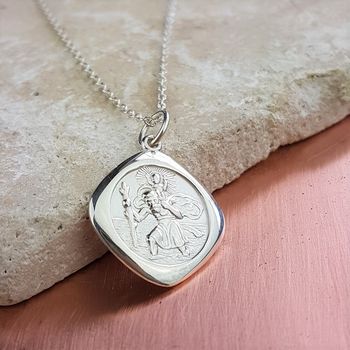 Personalised Saint St Christopher Necklace Pendant, 5 of 12