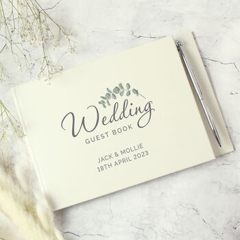 Personalised Botanical Wedding Guest Book, 3 of 4