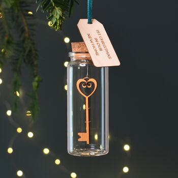 Personalised Golden Key Christmas Bauble, 2 of 3