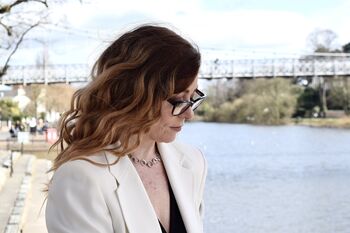 Sterling Silver Crescent Moon Necklace, 7 of 12