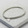 Sterling Hand Stamped Star Stretch Bracelet, thumbnail 1 of 5