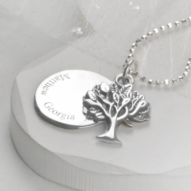 Personalised Sterling Silver Family Tree Necklace, 1 of 6