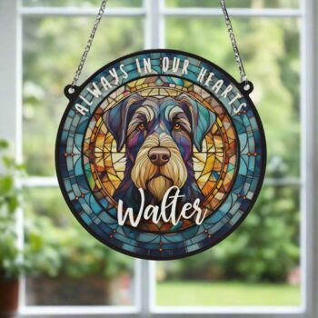 Schnauzer Black Memorial Suncatcher, 3 of 6