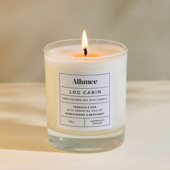 Handmade Log Cabin Soy Scented Candle Gift, 2 of 5