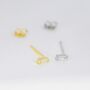 Tiny Baguette Cz Stud Earrings In Sterling Silver, thumbnail 6 of 12