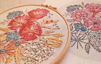 Peonies Embroidery Kit, 6 of 12