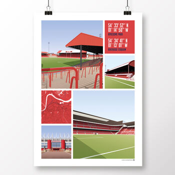 Middlesbrough Views Of Ayresome And Riverside Poster, 2 of 7