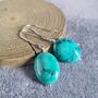 Turquoise Sterling Silver Drop Earrings, thumbnail 4 of 5