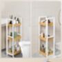 Three Tier Small Shelf Bamboo Bathroom Trolley Storage, thumbnail 7 of 12