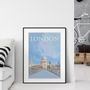 London St Pauls Cathedral Travel Poster, thumbnail 3 of 4