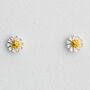 Sterling Silver Screw Back Daisy Stud Earrings, thumbnail 4 of 5